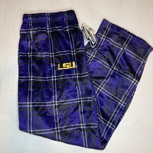 NWT LSU Pajama Pants Men’s XL Plaid Purple College Football Tigers Louisiana NEW